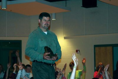 Wild Kingdom
On Friday, May 29, 2009 Jim Fowler, host of Mutual of Omahas Animal Kingdom visited the Sippican Elementary School. Mr. Fowler brought with him a variety of animals. Photo by Sarah K. Taylor
