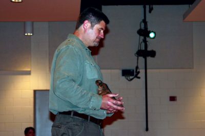 Wild Kingdom
On Friday, May 29, 2009 Jim Fowler, host of Mutual of Omahas Animal Kingdom visited the Sippican Elementary School. Mr. Fowler brought with him a variety of animals. Photo by Sarah K. Taylor
