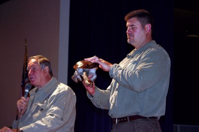 Wild Kingdom
On Friday, May 29, 2009 Jim Fowler, host of Mutual of Omahas Animal Kingdom visited the Sippican Elementary School. Mr. Fowler brought with him a variety of animals. Photo by Sarah K. Taylor
