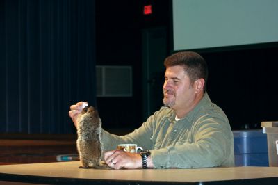 Wild Kingdom
On Friday, May 29, 2009 Jim Fowler, host of Mutual of Omahas Animal Kingdom visited the Sippican Elementary School. Mr. Fowler brought with him a variety of animals. Photo by Sarah K. Taylor
