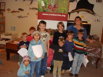 Fun with Pollination
At the last Cranberry after-school program participants from the Natural History Museum learned about pollinators on the bog. The kids got a chance to see how difficult it is to jump in waders, a job requirement for most bog workers. Many thanks to Dawn Allen of the Cape Cod Cranberry Growers Association for her wonderful programs - and free snacks! The next after-school program will be "Nature Crafts" - a holiday workshop and party at the museum on December 14th at 3:30.
