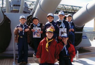 Battleship Cove
 The Cub Scouts, from Mattapoisett Pack No. 53, visited the USS Massachusetts at Battleship Cove in Fall River on October 16, 2010. Standing in the back row left to right: Blake Dennison, Brandon Wilbur, Luke Couto, Hunter Hanks and Patrick Servais. Bottom row left to right: Cole Dennison and William Osborne. Photo courtesy of Michele Couto
