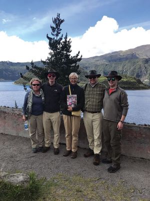 Crater Lake of Cuycocha near Otavalo Ecuador
In February, Ruth Jolliffe, with her son and his family, visited the crater lake of Cuycocha near Otavalo Ecuador, elevation 10,00 ft.
