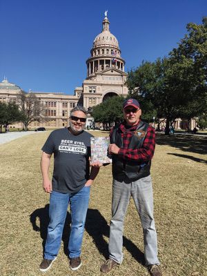 Austin Texas
David Vondini and Greg Riggs  visited the state capital building in Austin Texas in January. Photo courtesy Kerry Riggs
