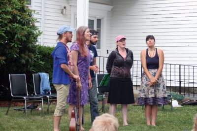 7th Annual Massachusetts Walking Tour
The 7th annual Massachusetts Walking Tour walked into Mattapoisett village on June 23. Joined by local musicians, the concert on the grounds of the Mattapoisett Congregational church was enjoyed by young and old alike. Photos by Marilou Newell
