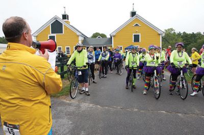 BBC Watershed Ride
This Sunday, October 2, the 10th Annual Buzzards Bay Coalition Watershed Ride wound its way through Tri-Town, making a stop at Eastover Farm for lunch along the way. Some 151 participants completed an 11-, 35-, 75-, or first-ever 100-mile ride, spanning Little Compton, Rhode Island to Woods Hole. Photos by Colin Veitch
