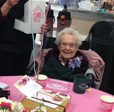 Winifred Hartley
The Rochester Council on Aging celebrated the 100th birthday of longtime Rochester resident Winifred Hartley, born on November 15, 1919. For 24 years, Hartley was the school nurse at Old Rochester Regional High School. Photos courtesy Connie Dolan
