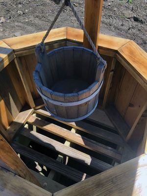 Wishing Well
A new wishing well has been added at the former Santo's Pig Farm, part of the Old Aucoot land trust. Photo by Nancy Prefontaine
