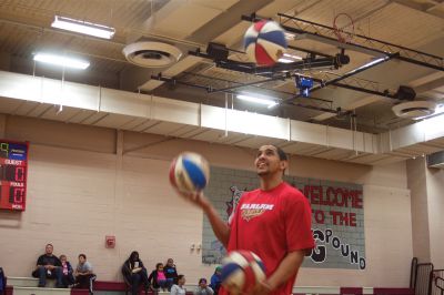 Harlem Wizards
On Monday, November 5, 2012, ORR gym hosted a charity basketball game between the Harlem Wizards and Wareham Warriors.  The Warriors were made up of Wareham students and staff, as well as ORR basketball coach Steve Carvalho and ORRJHS principal Kevin Brogioli. Photo by Eric Tripoli. 
