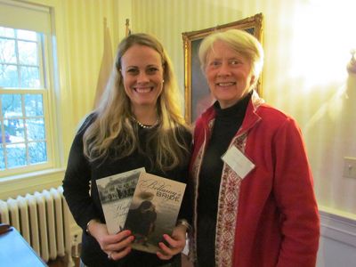Author Kathleen Brunelle
Author Kathleen Brunelle and Sue Grainger at the Sippican Women’s Club on Friday.  Brunelle
is the author of Bellamy’s Bride and Cape Cod’s Highfield & Tanglewood: A Tale of Two Cottages. Photo by Joan Hartnett-Barry
