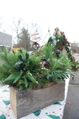 Christmas Wreath Sale 
Team “Sole Survivor” held its annual Christmas wreath sale last weekend beginning on Black Friday, and they will continue to sell hand-decorated wreaths and crafts throughout this weekend while supplies last. The group is stationed out front of 428 Wareham Road (Route 6) in Marion. All proceeds benefit the Tri-Town Relay for Life. Photos by Colin Veitch
