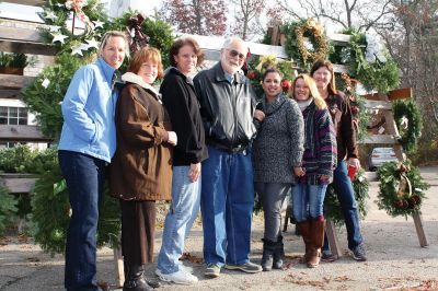 Sole Survivor
Tri-Town Relay for Life team “Sole Survivor” held its annual wreath sale over the holiday weekend at the old Al’s Yankee Clipper on Route 6 in Marion. Wreaths, as well as handmade kissing balls and evergreen decorations will remain on sale on Saturday and Sunday until Christmas or until supplies run out – and they are going fast! Photos by Jean Perry
