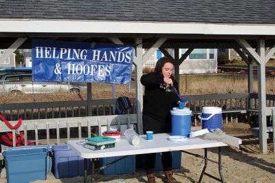 Christmas Day Plunge
At 94, Bob Humphrey was the elder statesman participating in the Christmas Day plunge held at Mattapoisett Town Beach, which including 47 swimmers and raised $2,595 in donations for the benefit of Helping Hands & Hooves. While December 25 was unseasonably mild, the water temperature in the harbor was still chilly as the effort inspired camaraderie among participating friends and couples. Photos by Mick Colageo
