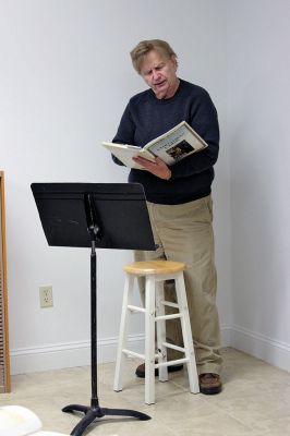 A Christmas Carol
A group of Charles Dickens enthusiasts ranging from casual to serious gathered to participate in a reading of “A Christmas Carol” Saturday morning at the Plumb Corner Library. Pictured here Stan Moszczenski  reads an excerpt. Photo by Nick Walecka  
