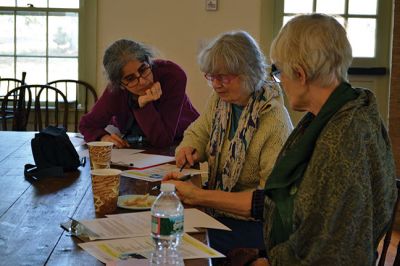 Letter Writters
These Mattapoisett women spent their Sunday afternoon writing letters on behalf of political prisoners at the Mattapoisett Friends Meeting House. The activity that took place on January 19 was part of the Amnesty International “Write for Rights” campaign, which the Friends Meeting House hosts every three months. For more information contact Deena Kinsky at tomanddeena@gmail.com.
