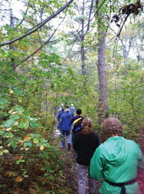 MLT Autumn Walk
Tri-Town residents joined Mattapoisett Land Trust President Gary Johnson and Clerk Luana Josvold for the organization’s Autumn Walk on Saturday afternoon. Photos by Marilou Newell.
