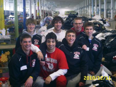 Collection Drive
The ORR Bulldog boys basketball teams showed off their philanthropic side at a collection drive on December 11, 2010 at the Mattapoisett Library. Photo courtesy of Carol Carvalho.
