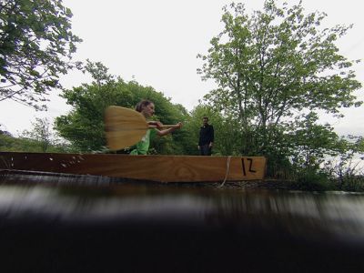 Memorial Day Boat Race
Keeping with an 80 year-old tradition, people with their home made boats raced toward the finish line during the annual Rochester Memorial Day Boat Race. Beginning at Grandma Hartley’s Reservoir on Snipatuit Road, boaters paddled the almost 12-mile race route to Herring Weir at River Road in Mattapoisett. There were 65 teams in all. Photo by Felix Perez.
