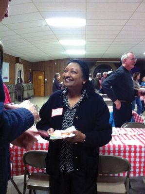 Top Chef
Scores of hungry Tri-Town residents lined up at Marion’s First Congregational Church on Saturday evening for the third annual Soup Cook-Off. The Rev. Sheila Rubdi provided the blessing, while Truman Tirrell provided the tunes. Old Rochester Regional Junior High Schoolers Kyla Horton, Julia Winters, and Michaela Mattson took first place in the Kale Soup division. Photos by Marilou Newell.
