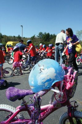 PMC Bike Rally
The Third Annual Pan Mass Challenge Kids Tri-Town Ride attracted several hundred young bicyclist to the ORR campus on Saturday morning, May 16, for a bike rally to help defeat cancer. Proceeds from the event will go to several charities in the state such as the Jimmy Fund and Dana- Farber Cancer Institute to assist in cancer research. The rally was expected to raise more than $15,000. Photo by Robert Chiarito.
