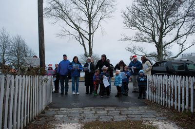 Holiday Caroling 
On Saturday, December 1, several Mattapoisett residents gathered together to go Christmas Caroling throughout the village. The carolers met at the Mattapoisett Library and made their way around town, stopping at the Inn at Shipyard Park for refreshments.  Photos by Feliz Perez. 
