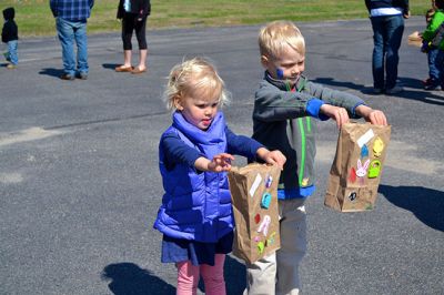 Ned’s Point Easter
The sky was blue above the greening grass on that sunny spring Mattapoisett morning by the sea. On April 12, families gathered at Ned’s Point to celebrate Easter early with a traditional Easter egg hunt, sponsored by the Mattapoisett Lions Club. The Easter Bunny hopped over for a visit, giving children hugs and high-fives as parents scurried to take photos and comfort the smaller ones who were a little reluctant to approach. Photo by Jean Perry
