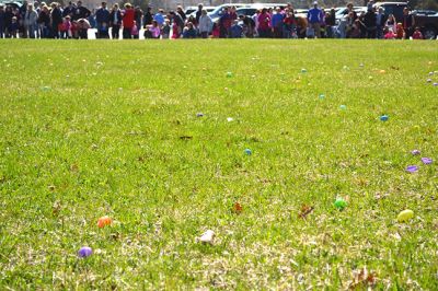 Ned’s Point Easter
The sky was blue above the greening grass on that sunny spring Mattapoisett morning by the sea. On April 12, families gathered at Ned’s Point to celebrate Easter early with a traditional Easter egg hunt, sponsored by the Mattapoisett Lions Club. The Easter Bunny hopped over for a visit, giving children hugs and high-fives as parents scurried to take photos and comfort the smaller ones who were a little reluctant to approach. Photo by Jean Perry
