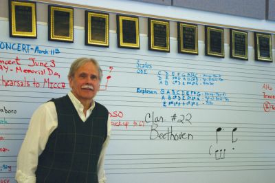 Stan Ellis Retires
Old Hammondtown School teacher Stan Ellis will be retiring this year after 29 years of teaching in Mattapoisett. Mr. Ellis will be recognized with a Massachusetts Jazz Educators Lifetime Achievement Award at the Massachusetts Music Educators All-State Conference on March 18, and Mr. Ellis will soon be publishing a book entitled Whiskers on My Cat. Photo by Laura Pedulli.
