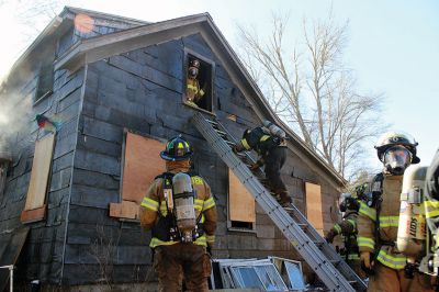 Firefighter Training
The Rochester, Marion and Mattapoisett Fire Departments participated in live burn training exercises this past weekend on Rounseville Road in Rochester. Photos by Nicholas Waleka
