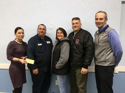 Donations
The Marion Firefighters Association and the Marion Police Brotherhood recently made a donation to the Marion Council on Aging. This generous donation will allow the center to purchase a washer and dryer that will aid in providing a welcoming experience for seniors visiting the center. Photos courtesy of Karen Gregory, Marion COA
