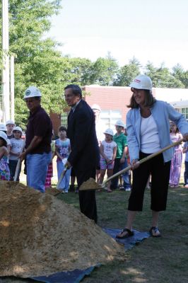 RMS Groundbreaking
It was a momentous day in Rochester on May 28, 2010, when the school held a groundbreaking ceremony for the Rochester Memorial School project, scheduled to be completed in the 2010/2011 school year. The $26M project will renovate the existing building and add a considerable addition to accommodate Rochesters growing population. Photo by Anne OBrien-Kakley.
