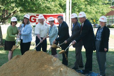 RMS Groundbreaking
It was a momentous day in Rochester on May 28, 2010, when the school held a groundbreaking ceremony for the Rochester Memorial School project, scheduled to be completed in the 2010/2011 school year. The $26M project will renovate the existing building and add a considerable addition to accommodate Rochesters growing population. Photo by Anne OBrien-Kakley.
