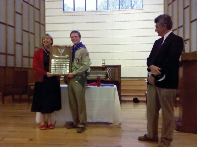 Eagle Scout
16-year-old Matthew Hlady of Marion earned the Boy Scouts of America’s top honors this week as he was named an Eagle Scout for his outstanding service to the Tri-Town area. Photo courtesy of Doug Breault.
