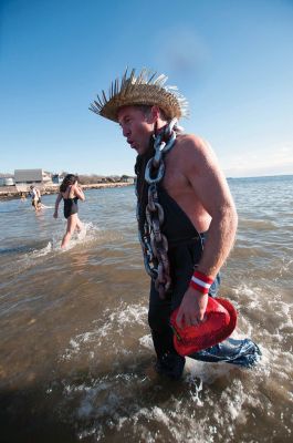 2015 Freezin’ for a Reason Polar Plunge
The 2015 Freezin’ for a Reason Polar Plunge on New Year’s Day at Town Beach in Mattapoisett was a splashing success, according to event coordinator Michelle Huggins. The third annual polar plunge raised nearly $10,000 to provide financial assistance to local families battling cancer. Many participants donned costumes, competing for the best costume trophy.  Photo by Felix Perez
