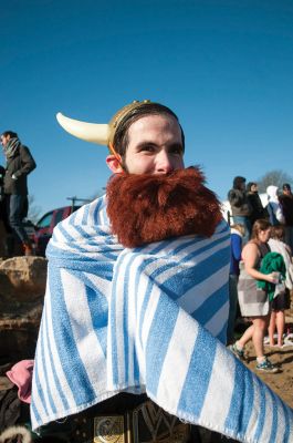 2015 Freezin’ for a Reason Polar Plunge
The 2015 Freezin’ for a Reason Polar Plunge on New Year’s Day at Town Beach in Mattapoisett was a splashing success, according to event coordinator Michelle Huggins. The third annual polar plunge raised nearly $10,000 to provide financial assistance to local families battling cancer. Many participants donned costumes, competing for the best costume trophy.  Photo by Felix Perez
