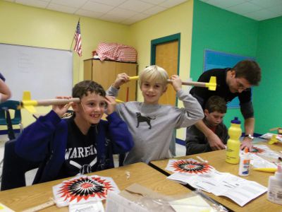 Rockets!
The kids had a great time making and set off their own rockets at the Marion Natural History Museum’s after school program last Wednesday. Photo courtesy of Elizabeth Leidhold
