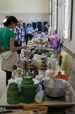 Rummage Sale!
There were lots of little treasures to choose from when the Mattapoisett Congregational Church held their annual rummage sale on Saturday, May 15, 2010. Items for sale included clothing, books and decorative items. Photo by Felix Perez.
