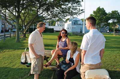 signing4~0
 (l-r) Scott Blagden, Rebecca Maizel, Kimberly Marcus, and Joe Lawlor huddle up before Thursday night’s booksigning. 
Keywords: Young Adult Author Signing