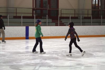 Skating Away
February vacation was made for ice-skating. Here, children on February 18, 2010 shrug off their school worries and skate at the Tabor ice rink during public hours. There will be one more opportunity for the public to enjoy the rink on February 28 between 12:00 and 3:00 pm (Admission $3 per person). Photo by Anne OBrien-Kakley.
