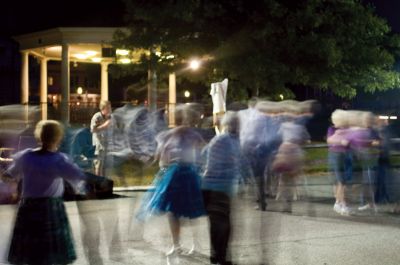 Square Dancing
It was good, ol fashioned, square-dancin fun at the Mattapoisett gazebo on July 10, 2010. As the sun set over Mattapoisett harbor, the Wareham Swingers dance group held a free, all-ages square dancing session. Photo by Felix Perez.
