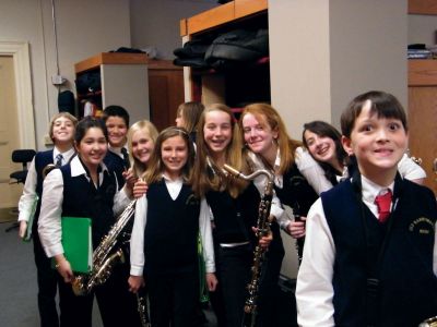 Gold Medal
The Old Hammondtown School orchestra pulled off its fifth straight gold medal at the Massachusetts Instrumental and Choral Conductors Association competition. As a prize, the orchestra got to play at the Boston Symphony Hall on April 27. This was a bittersweet moment for the orchestra, as it will be the last year that they will enjoy the guidance of their music teachers, Stan Ellis and Jean West, who are both retiring this year. Photo courtesy of the family of Maxx Wolski.
