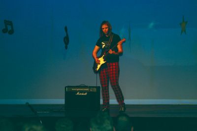 We've Got Talent
Senior Natasha Meere rocks out to Green Day and AFI at the January 14, 2010 Talent Show at Old Rochester Regional High School. Admission fees for this concert went to the Old Rochester Professional Educators Association Scholarship. Photo by Anne OBrien-Kakley.
