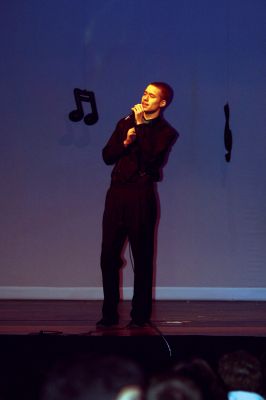 We've Got Talent
At the first annual ORR Talent Show on January 14, 2010, Junior Ben Bungert sings I Just Havent Met You Yet. Photo by Anne OBrien-Kakley.
