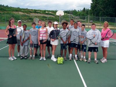 Tennis Camp
ORR Tennis All-Star Olivia Offringa, Sippican Tennis Club member Sharon Titcomb, ORR Tennis All-Star Abby Offringa were among those who participated in a tennis camp this past weekend at the Boys and Girls Club in Wareham. Photo courtesy of Milton Weiner.
