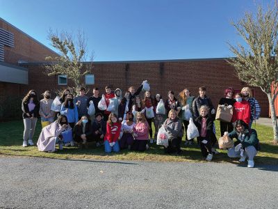 Community Service Learning Club
Thank you to students in the Old Rochester Regional High School Community Service Learning Club and the Environmental Club for picking up trash around the perimeter of the school - they collected a few trash barrels full. They also spent time after school planting tulip bulbs to enjoy in the spring and winter greens for our entrance. Photos courtesy of Karan Browning
