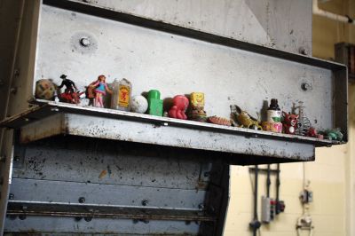 Waste Water Treatment
Workers keep a collection of odd objects that got flushed and made their way to the PT building during the treatment process.
