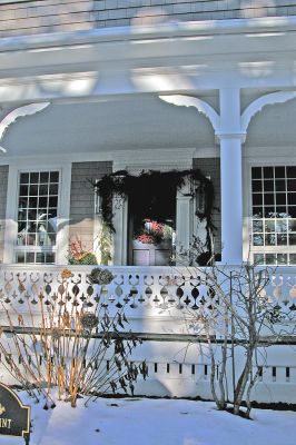 Deck the Doors
Winners of Mattapoisetts Second Annual Deck the Doors Contest, sponsored by the Mattapoisett Womens Club, include 3 Neds Point Road, which was awarded the Creativity Award. (Photo by Kenneth J. Souza).
