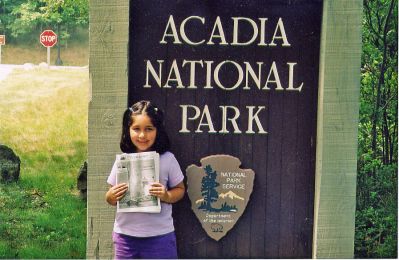 Maine Event
Six-year-old Emily Newell poses with a copy of The Wanderer at Acadia National Park in Bar Harbor, Maine, during a recent trip with her family.
