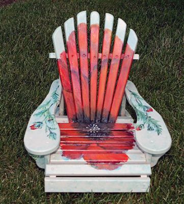 Adirondack Art
One of 17 hand-painted Adirondack chairs included in a Silent Auction fundraiser for the Sippican Womans Club. The chairs and bidding sheets are now on display through August 4 at Spirits, the Marion Historical Society, Hiller Fuels, China Trader Antiques, Eastern Bank, Sippican Cafe, The Bookstall, Coldwell Banker, Uncle Jons Coffee, the Sippican Lands Trust, West Marine, Edens Landscapes, The Elizabeth Taber Library, Marion Sports Shop, Converse Realty, Kinlin Grover and the Sippican Tennis Club.
