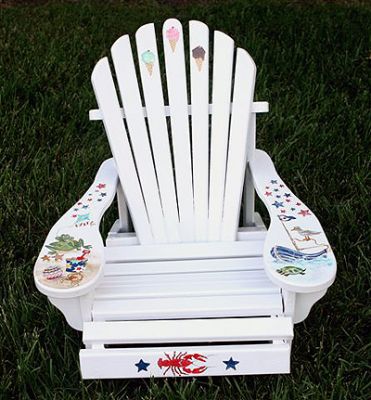 Adirondack Art
One of 17 hand-painted Adirondack chairs included in a Silent Auction fundraiser for the Sippican Womans Club. The chairs and bidding sheets are now on display through August 4 at Spirits, the Marion Historical Society, Hiller Fuels, China Trader Antiques, Eastern Bank, Sippican Cafe, The Bookstall, Coldwell Banker, Uncle Jons Coffee, the Sippican Lands Trust, West Marine, Edens Landscapes, The Elizabeth Taber Library, Marion Sports Shop, Converse Realty, Kinlin Grover and the Sippican Tennis Club.
